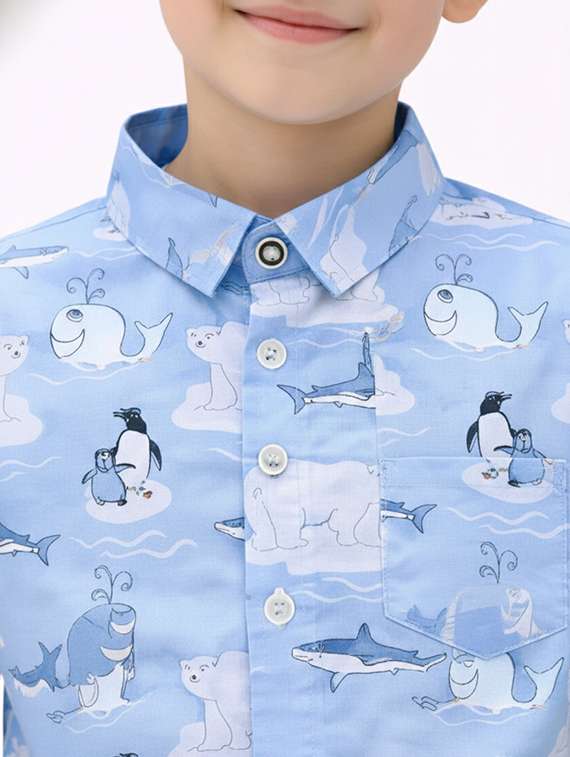Boys Printed Shirt And Shorts Set - 22345958 -  Standard Image - 5