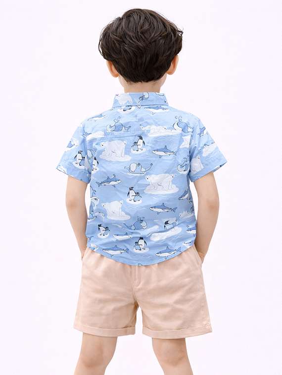 boys printed shirt and shorts set - 22345959 -  Standard Image - 3