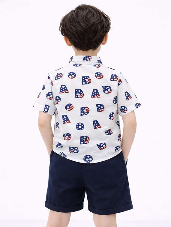boys printed shirt and shorts set - 22345962 -  Standard Image - 3