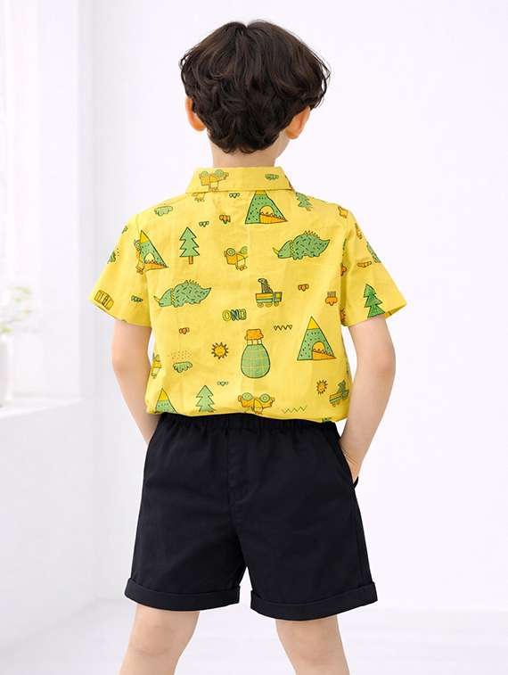 boys printed shirt and shorts set - 22345969 -  Standard Image - 3