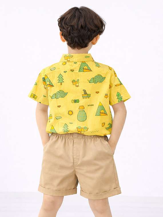 boys printed shirt and shorts set - 22345971 -  Standard Image - 3