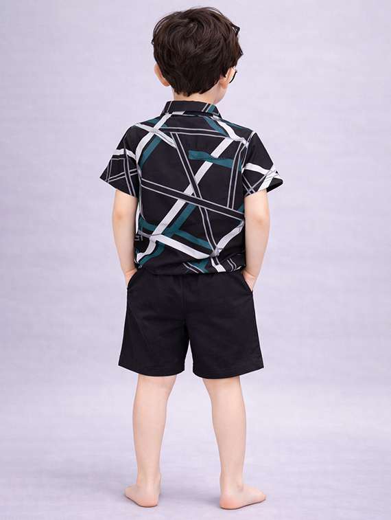 boys printed shirt and shorts set - 22345989 -  Standard Image - 3