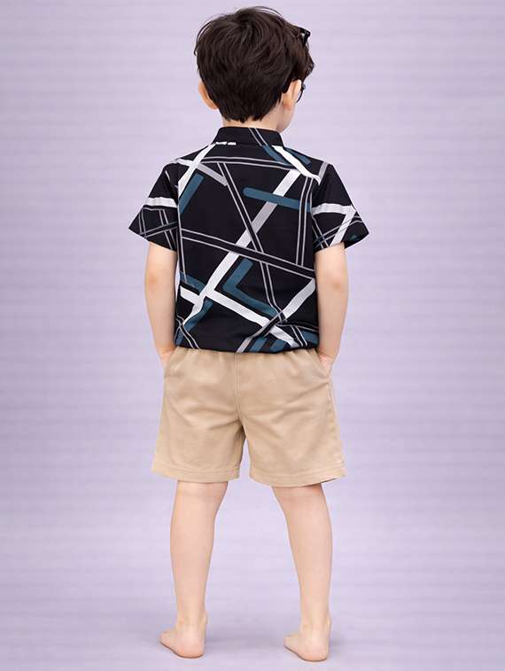 Boys Printed Shirt And Shorts Set - 22345991 -  Standard Image - 3