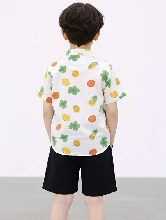boys printed shirt and shorts set - 22346003 -  Standard Image - 3