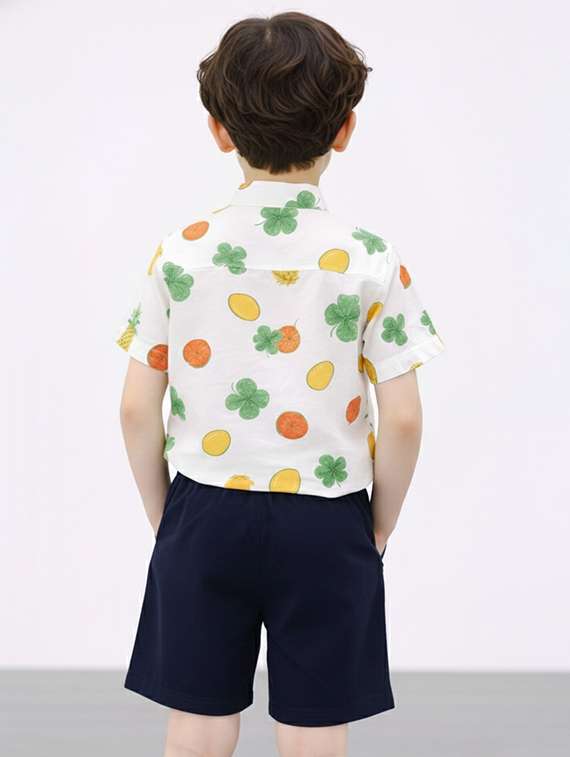 boys printed shirt and shorts set - 22346004 -  Standard Image - 3