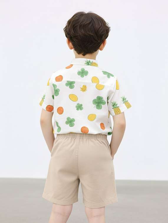 boys printed shirt and shorts set - 22346005 -  Standard Image - 3