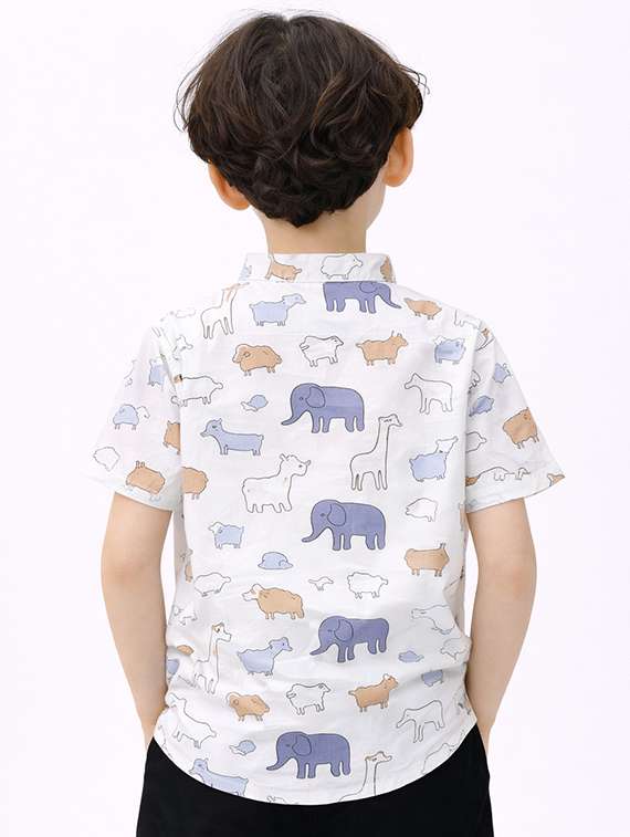 boys printed shirt and shorts set - 22346007 -  Standard Image - 3