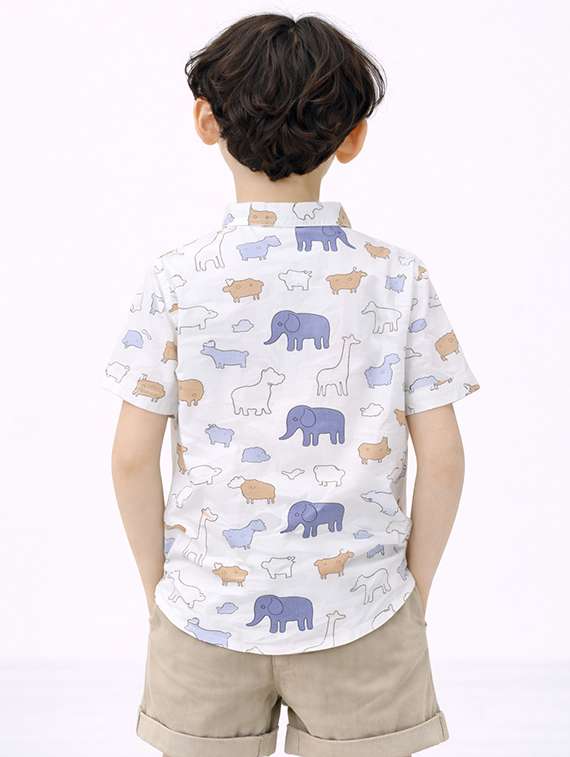 boys printed shirt and shorts set - 22346009 -  Standard Image - 3