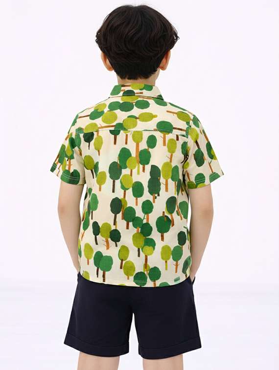 boys printed shirt and shorts set - 22346027 -  Standard Image - 3