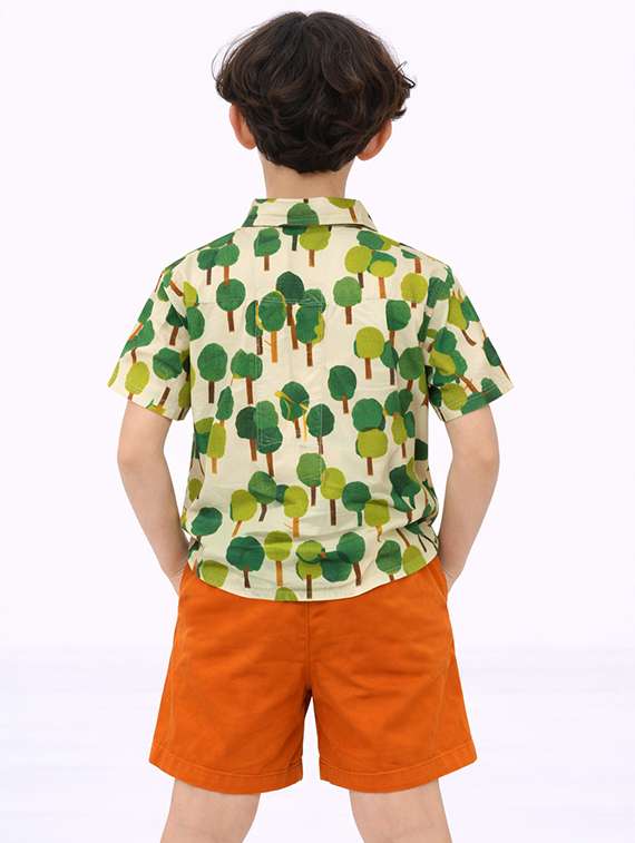 boys printed shirt and shorts set - 22346030 -  Standard Image - 3