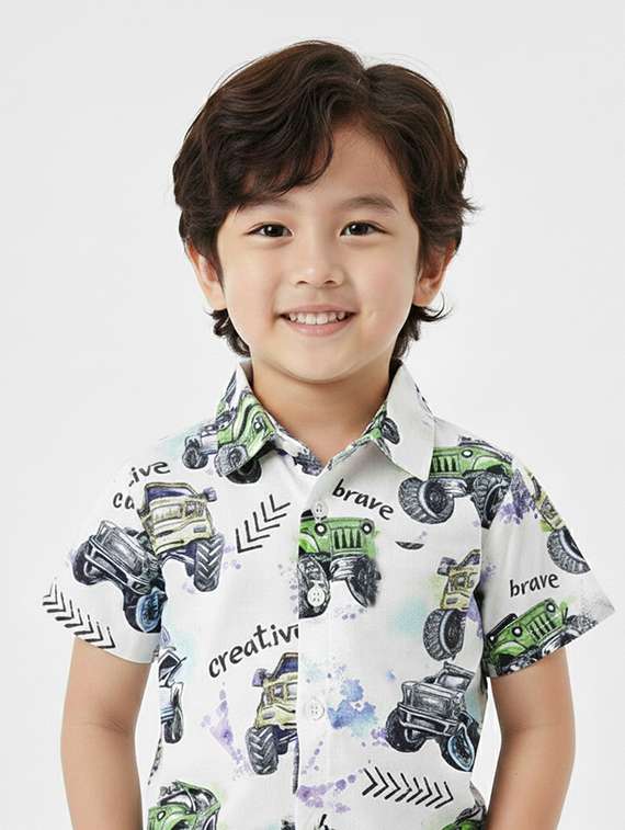 boys printed shirt and shorts set - 22346031 -  Standard Image - 5