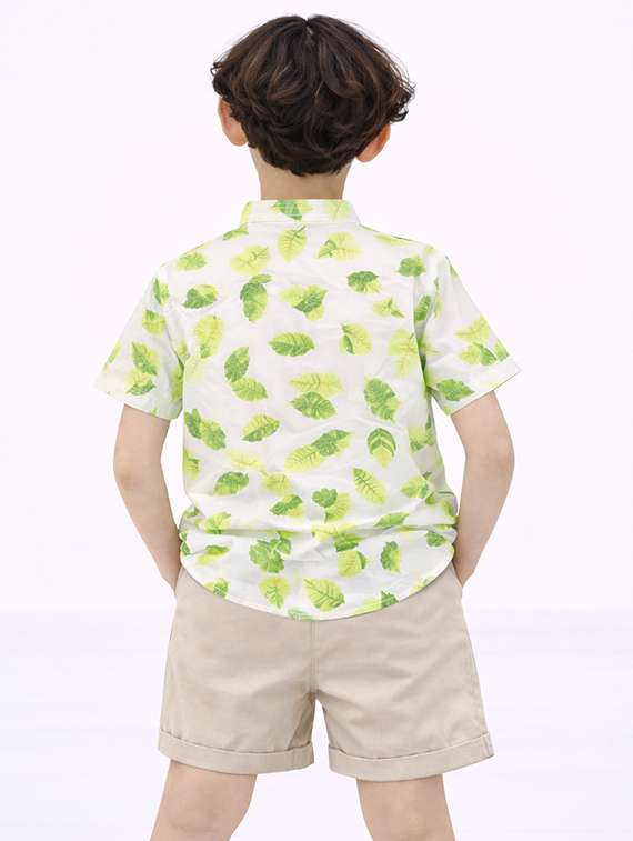 boys printed shirt and shorts set - 22346035 -  Standard Image - 3