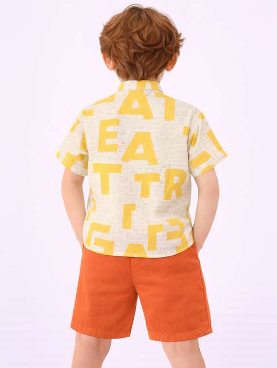 boys printed shirt and shorts set - 22346057 -  Standard Image - 3