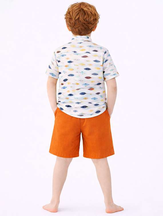boys printed shirt and shorts set - 22346071 -  Standard Image - 3