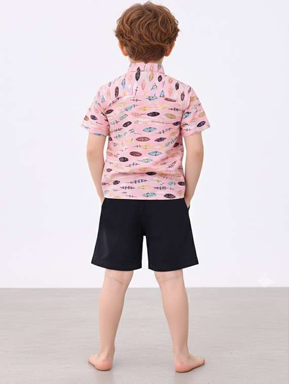 boys printed shirt and shorts set - 22346072 -  Standard Image - 3