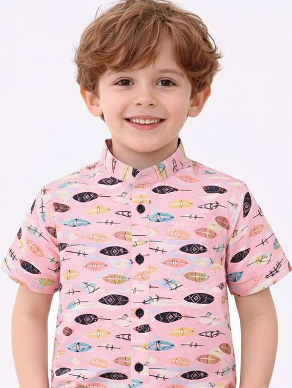 boys printed shirt and shorts set - 22346073 -  Standard Image - 5