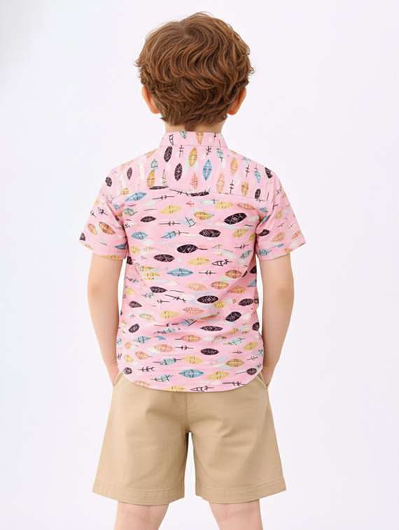 boys printed shirt and shorts set - 22346074 -  Standard Image - 3