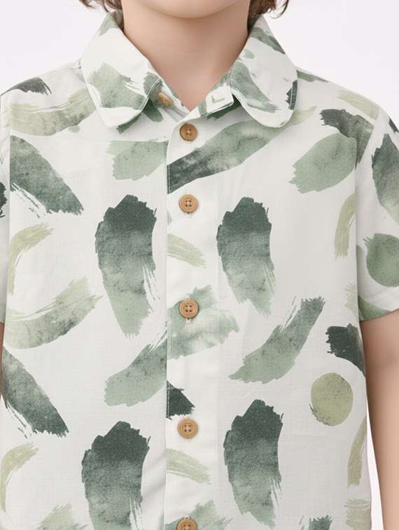 boys printed shirt and short set - 22346081 -  Standard Image - 3