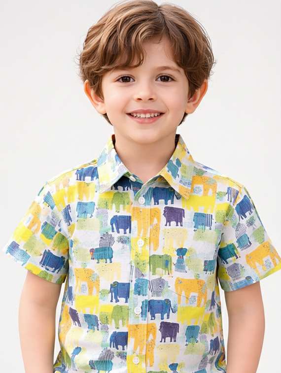 boys printed shirt and shorts set - 22346088 -  Standard Image - 5