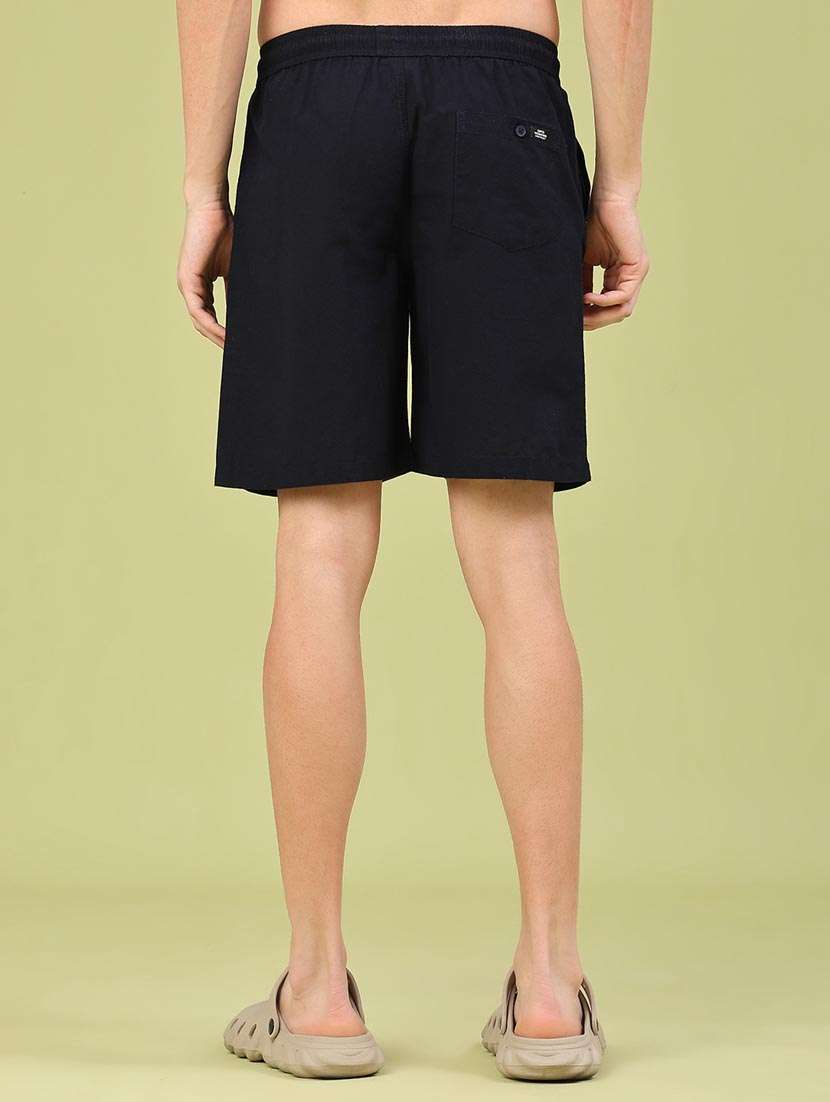 Men Solid Mid Rise Regular Fit Shorts - 22346108 -  Standard Image - 3