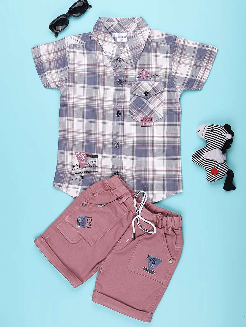 peach cotton combo infant twin set