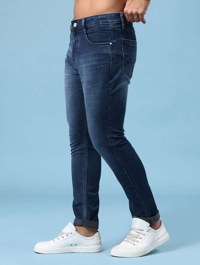 men washed mid rise full length slim fit jeans - 22346247 -  Standard Image - 3