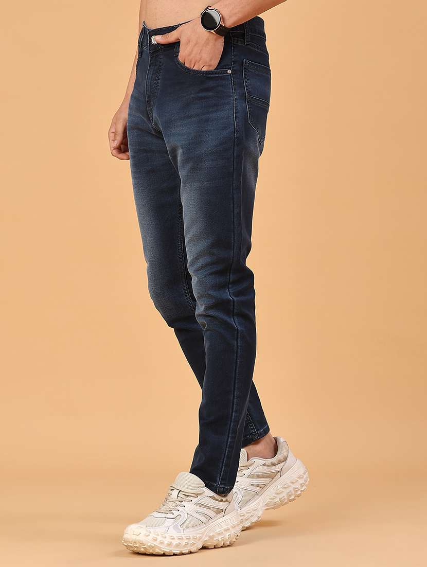 men washed mid rise ankle length slim fit jeans - 22346248 -  Standard Image - 3