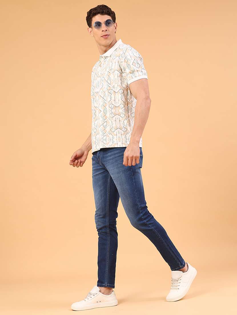 men washed mid rise full length slim fit jeans - 22346250 -  Standard Image - 5