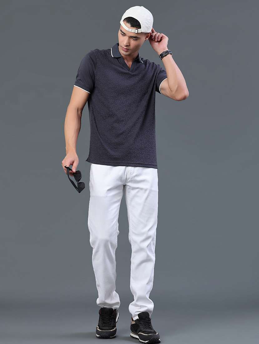 men self design short sleeve regular fit polo t-shirt - 22346254 -  Standard Image - 5