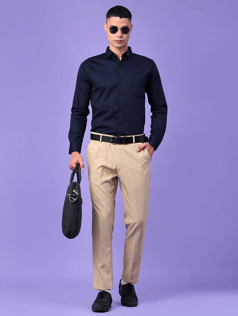 men self design long sleeve slim fit formal shirt - 22346339 -  Standard Image - 5