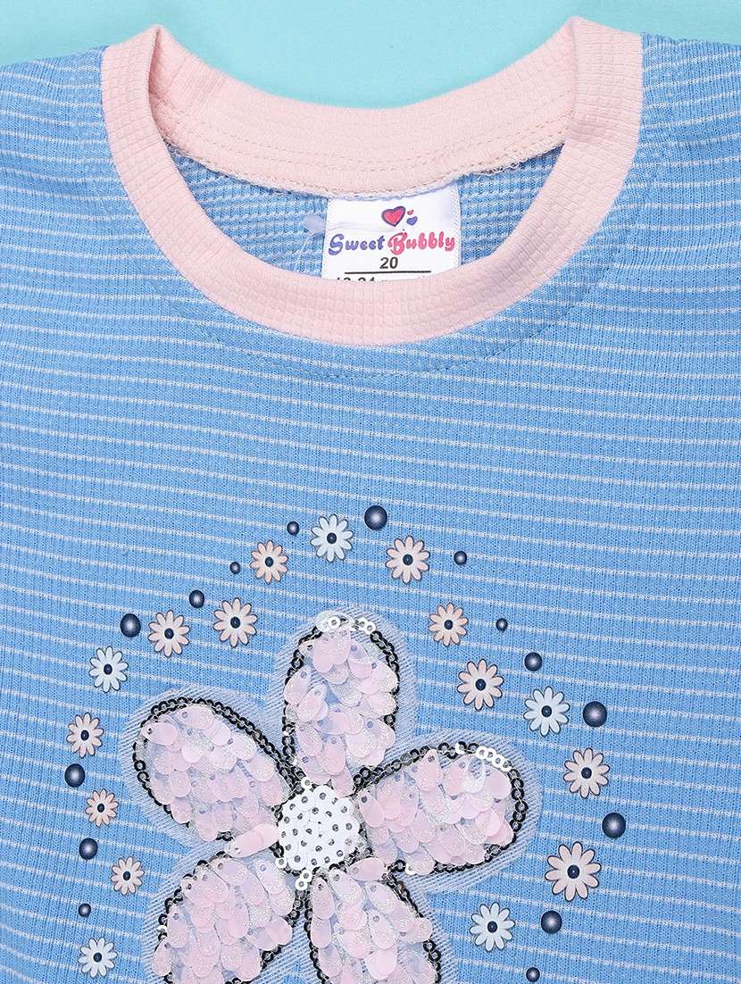 blue cotton combo infant twin set - 22346358 -  Standard Image - 3