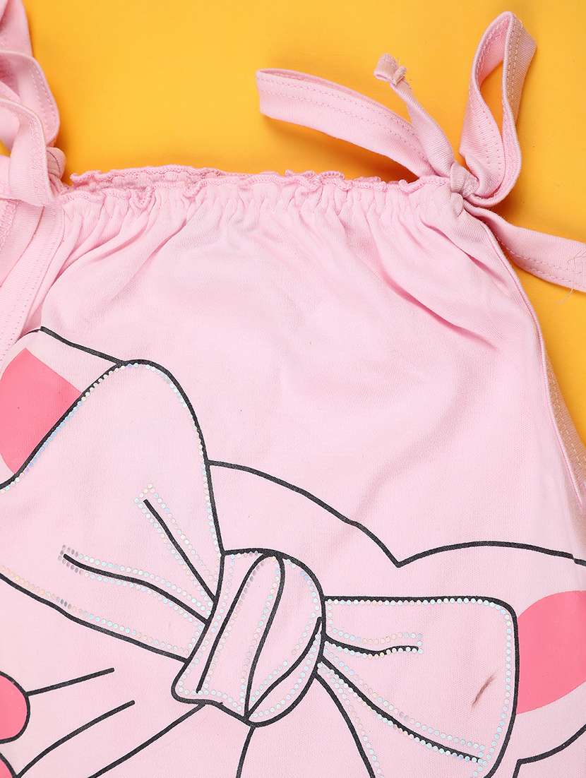 pink cotton combo infant twin set - 22346369 -  Standard Image - 3
