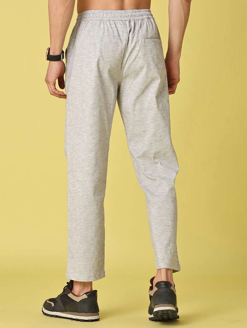 men solid mid rise ankle length track pant - 22346473 -  Standard Image - 3