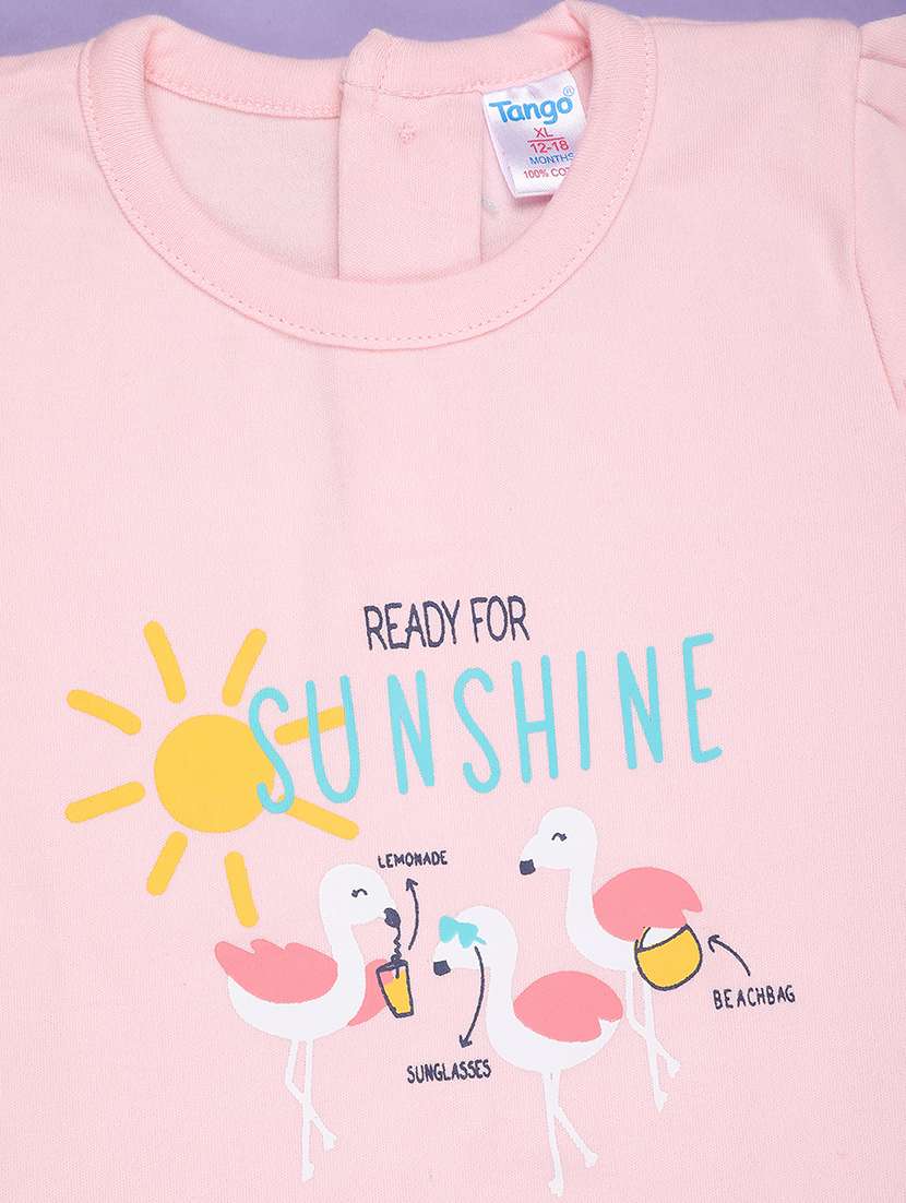 pink cotton combo infant twin set - 22346477 -  Standard Image - 3