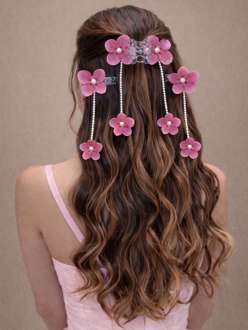 floral pearl rouge hair accessories set of 3