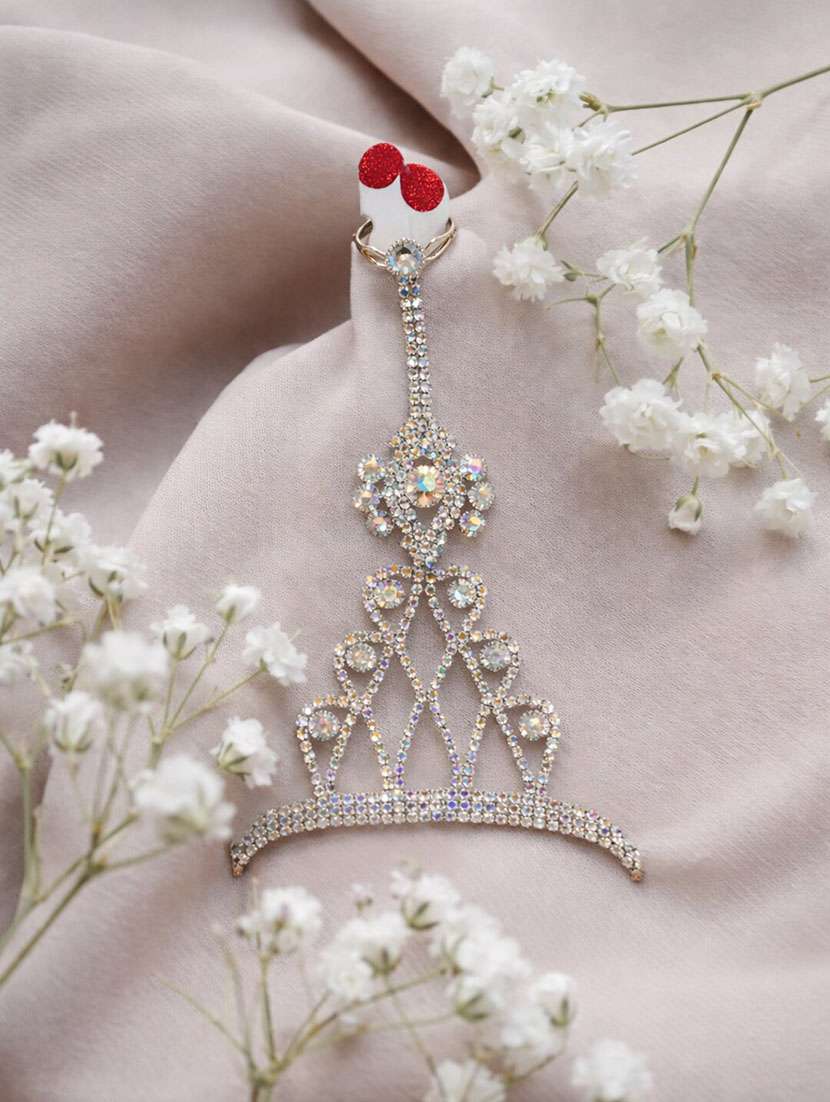 crystal net hathphool with finger ring