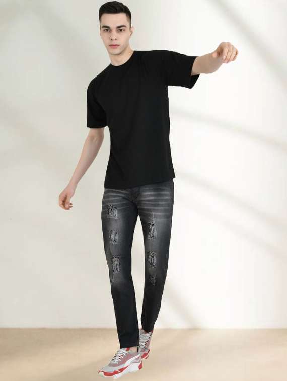 men distressed mid rise slim fit jean - 22347201 -  Standard Image - 3