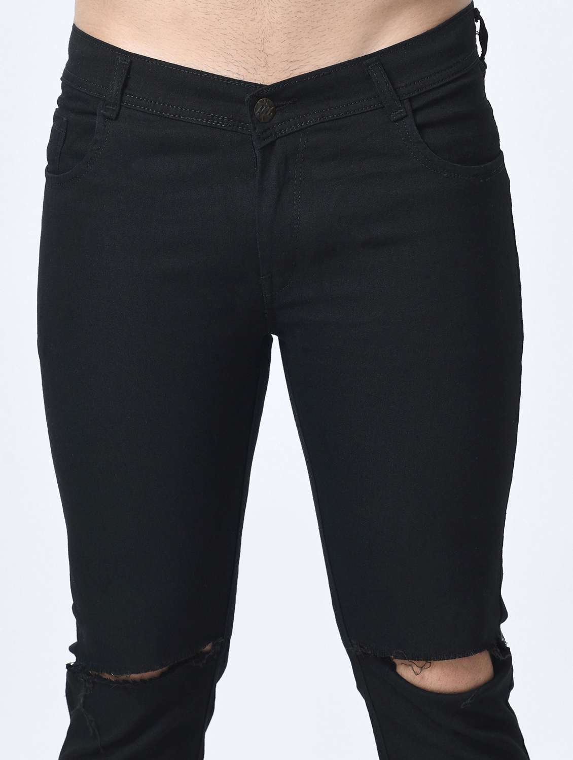 men slash knee mid rise skinny fit jean - 22347871 -  Standard Image - 3