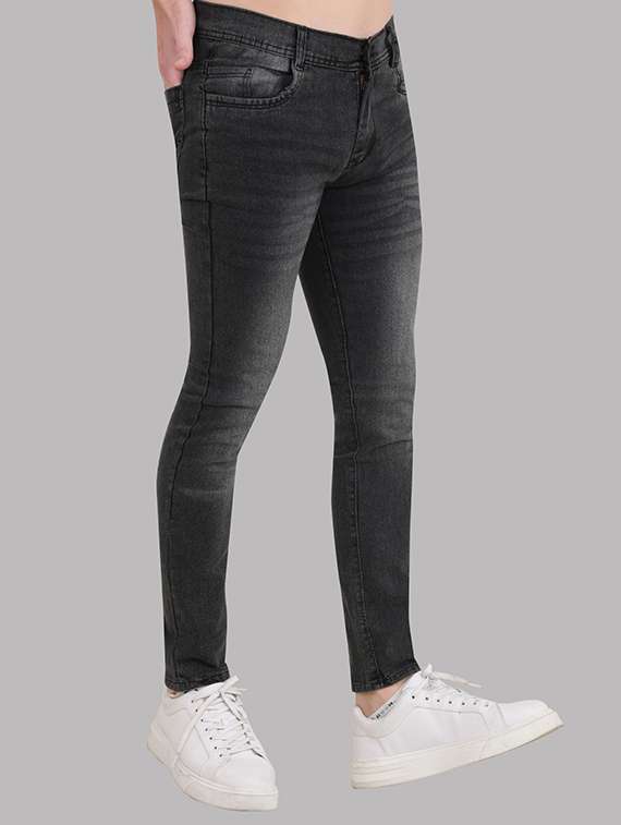 men washed mid rise slim fit jeans 