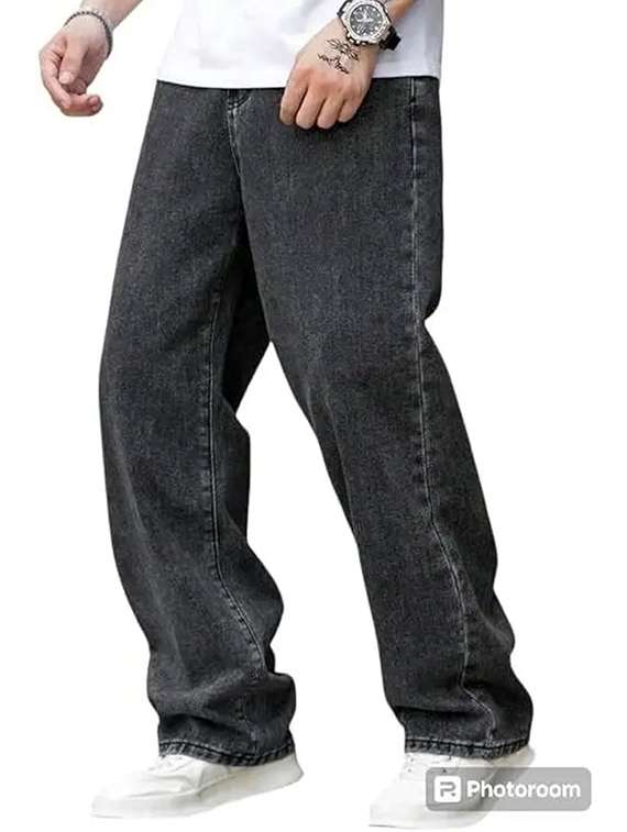 men solid mid rise relaxed fit jeans 