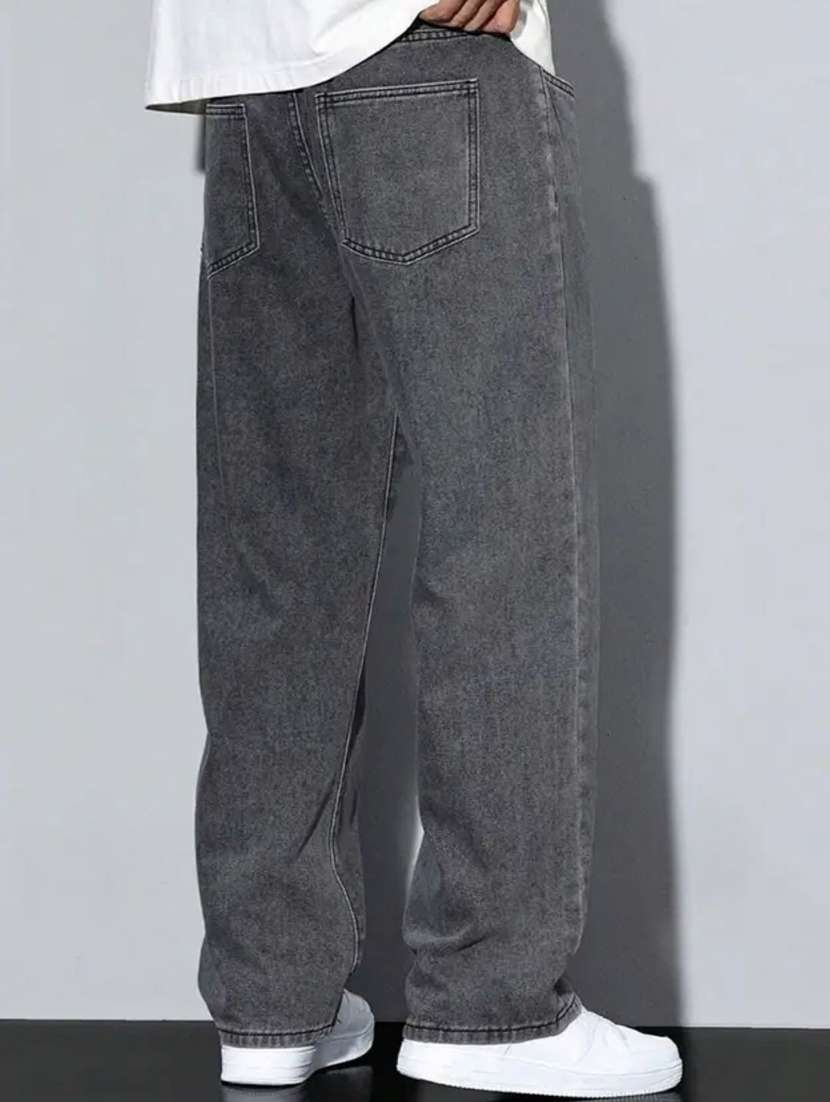 men solid mid rise baggy jeans  - 22348422 -  Standard Image - 3