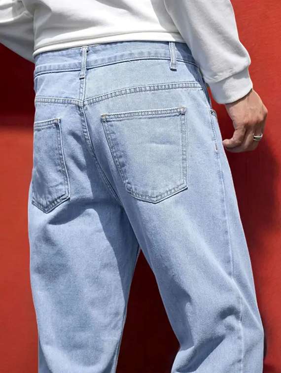 men solid mid rise relaxed fit jeans  - 22348848 -  Standard Image - 3