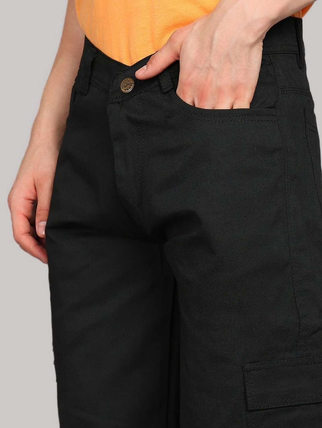 men solid mid rise barrel fit jeans - 22349200 -  Standard Image - 3