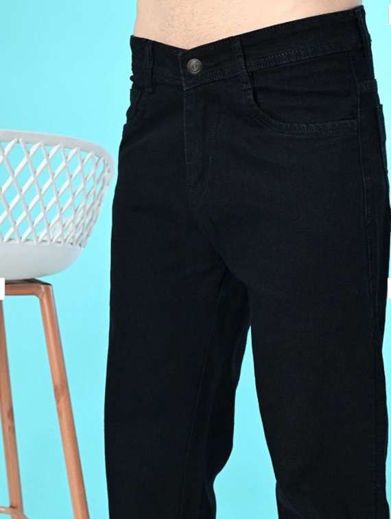 men solid mid rise straight fit jeans - 22349353 -  Standard Image - 3