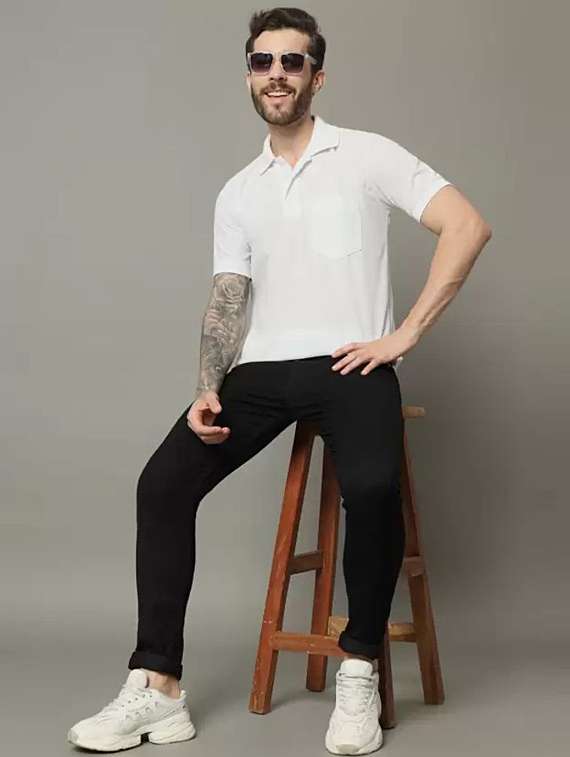 men solid mid rise slim fit jean - 22349417 -  Standard Image - 3