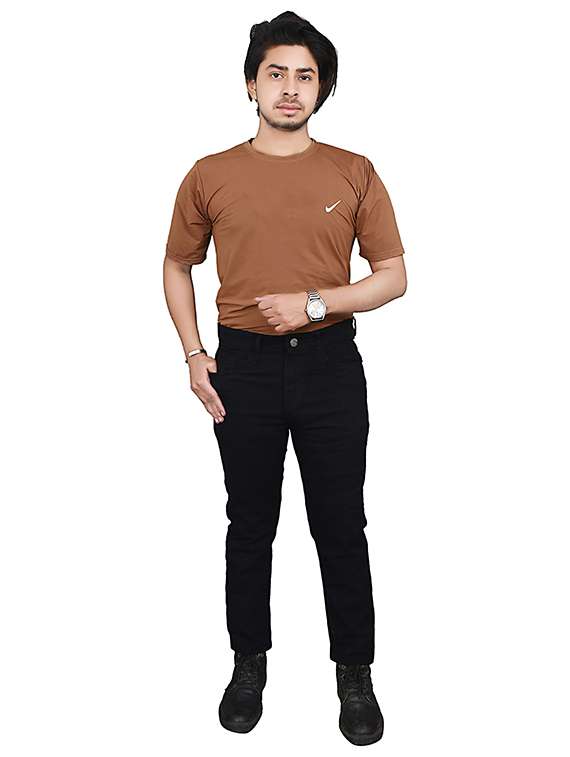 men solid mid rise slim fit jeans - 22349432 -  Standard Image - 3