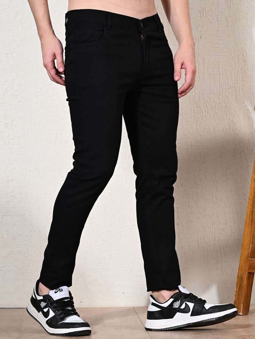 men solid mid rise skinny jeans 