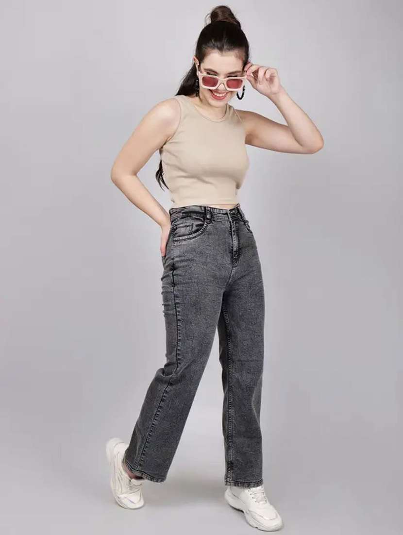 women solid mid rise straight jeans - 22351106 -  Standard Image - 3