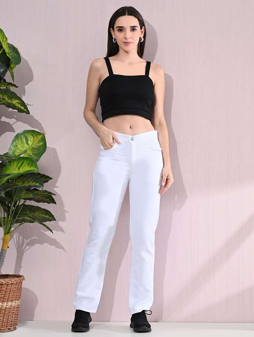 women solid mid rise bootcut jean - 22351112 -  Standard Image - 3