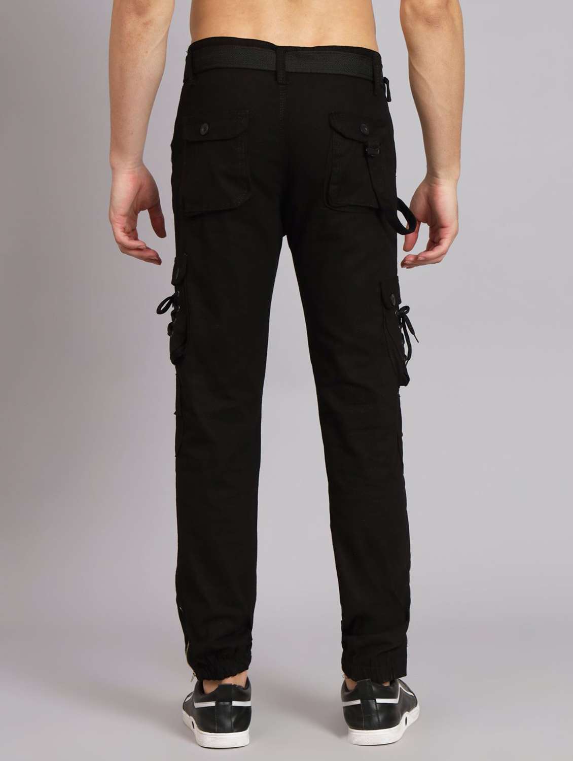 men solid mid rise denim cargo - 22351678 -  Standard Image - 3